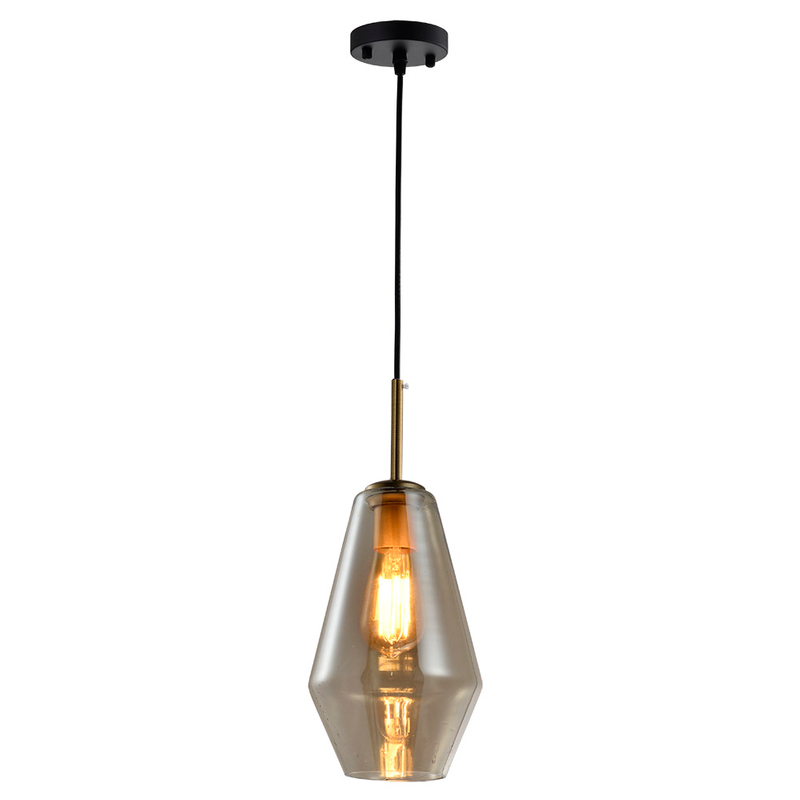 Modern Indoor Lighting Lamps Hanging Smoke Grey Glass Pendant Light For Hotel