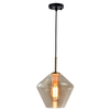 Modern Indoor Lighting Lamps Hanging Smoke Grey Glass Pendant Light For Hotel