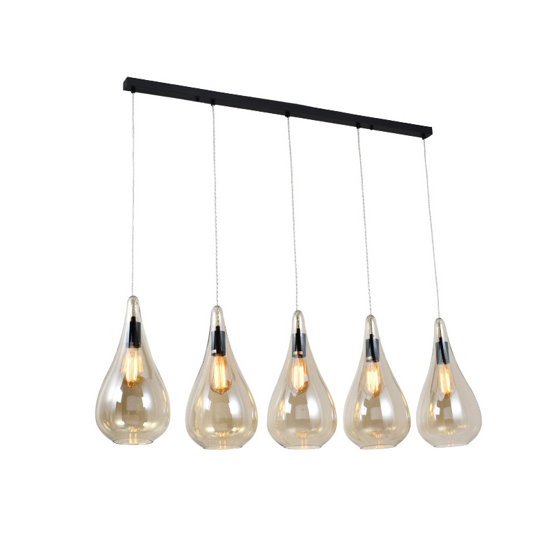 Nordic Style Household Coffee Modern Simple Lamps Dining Room Hotel Colorful Glass Pendant Light