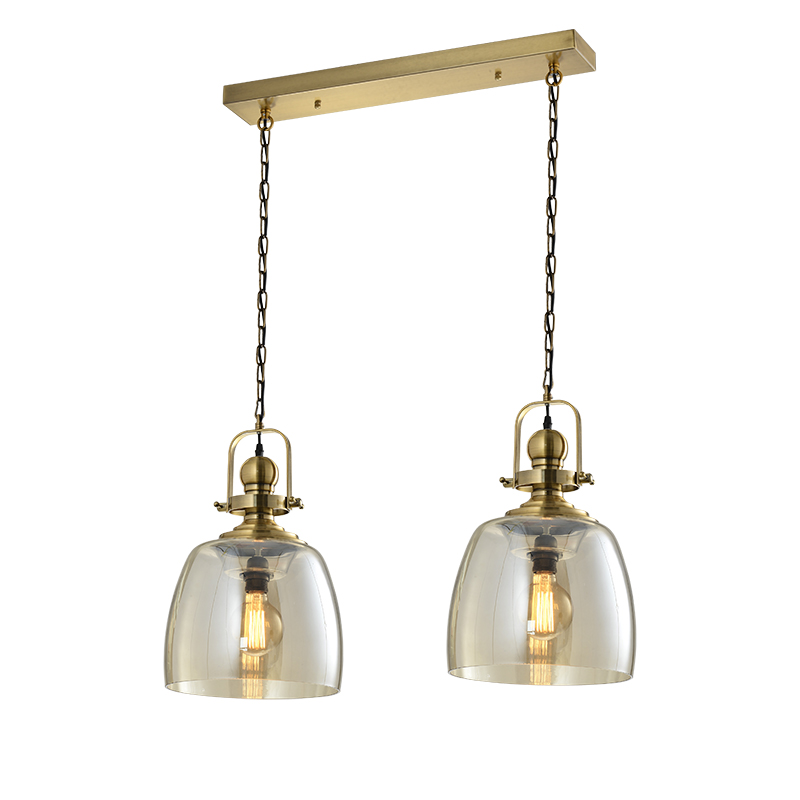 High Quality Hotel Indoor Hanging Living Room Bedroom Iron Black Modern Ceiling Kitchen Island Glass Chandelier Light Pendant