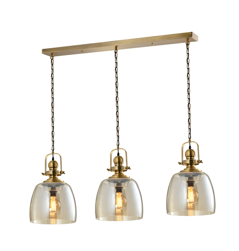 High Quality Hotel Indoor Hanging Living Room Bedroom Iron Black Modern Ceiling Kitchen Island Glass Chandelier Light Pendant